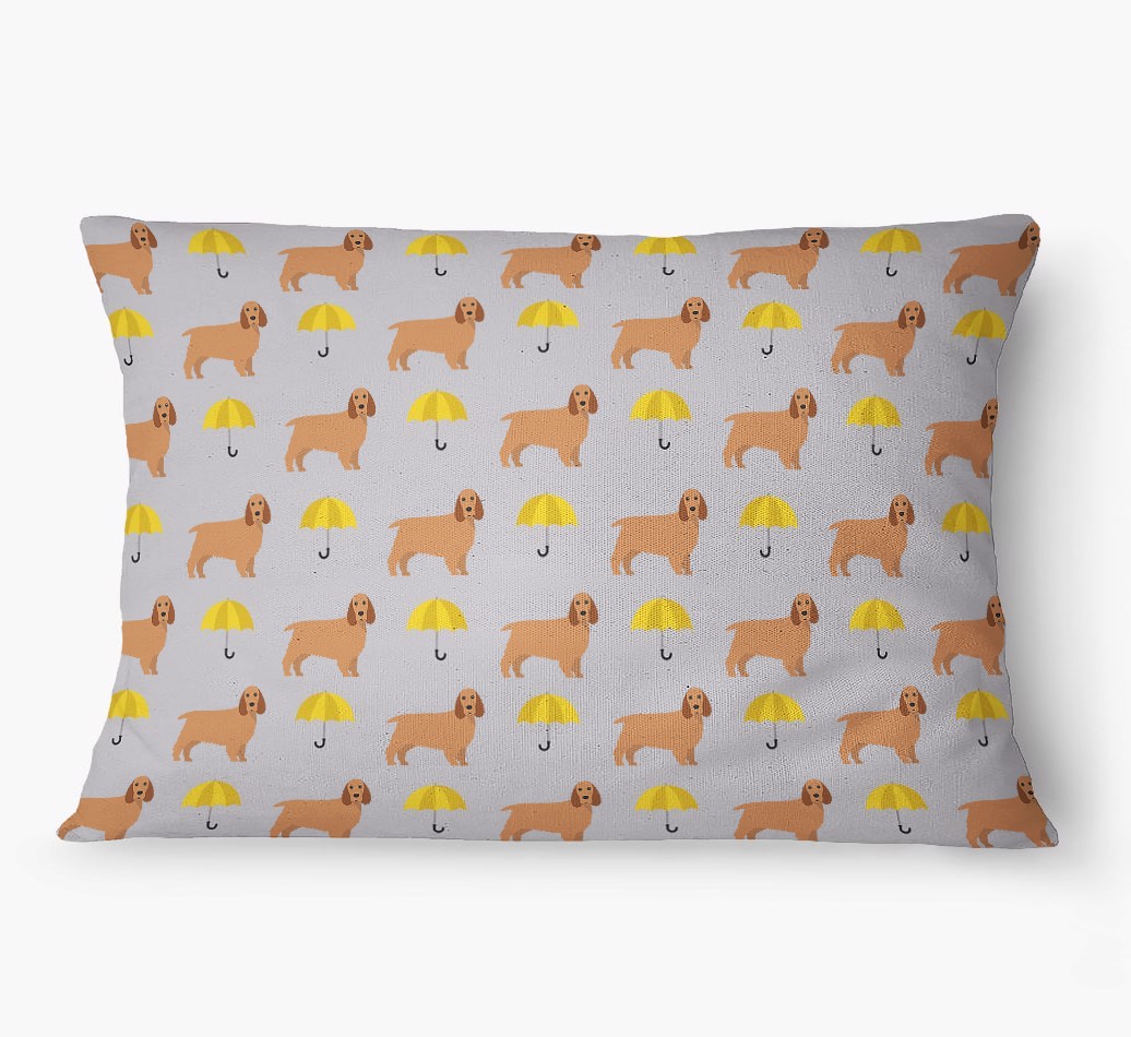'Umbrella Pattern' - Personalized {breedFullName} Dog Bed