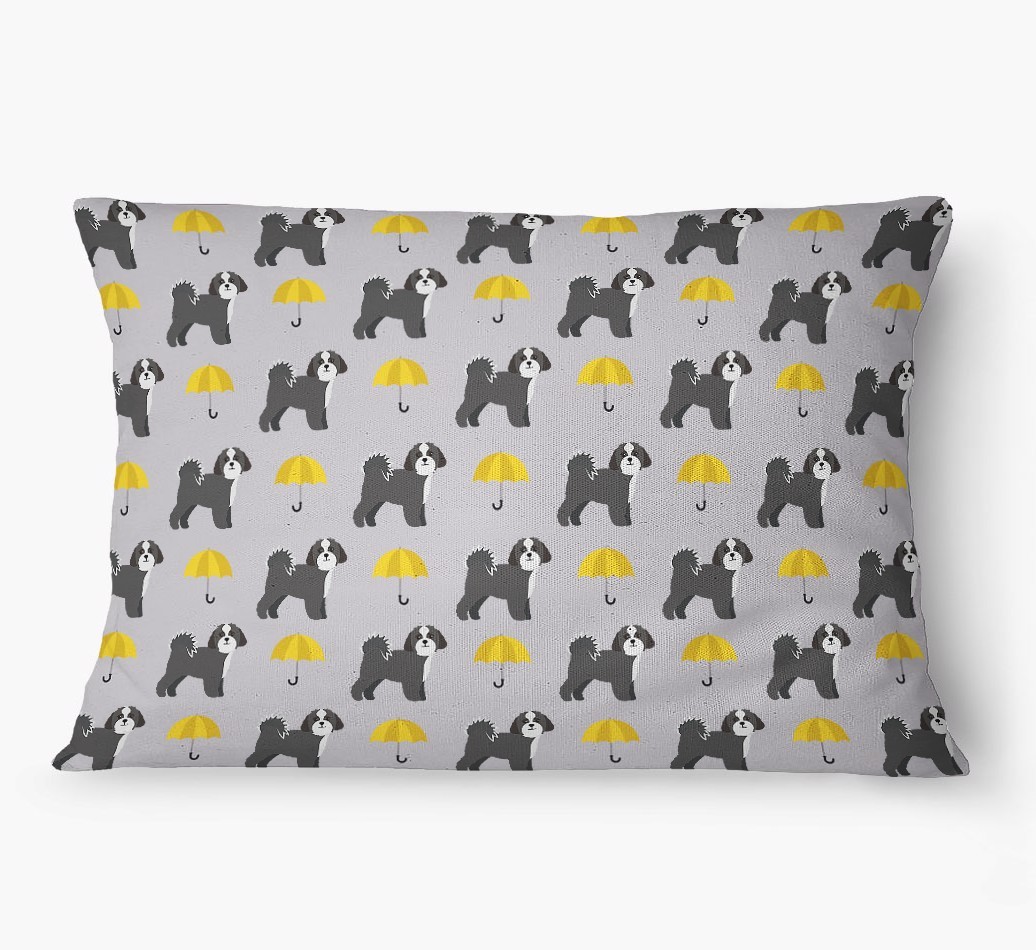 'Umbrella Pattern' - Personalized {breedFullName} Dog Bed