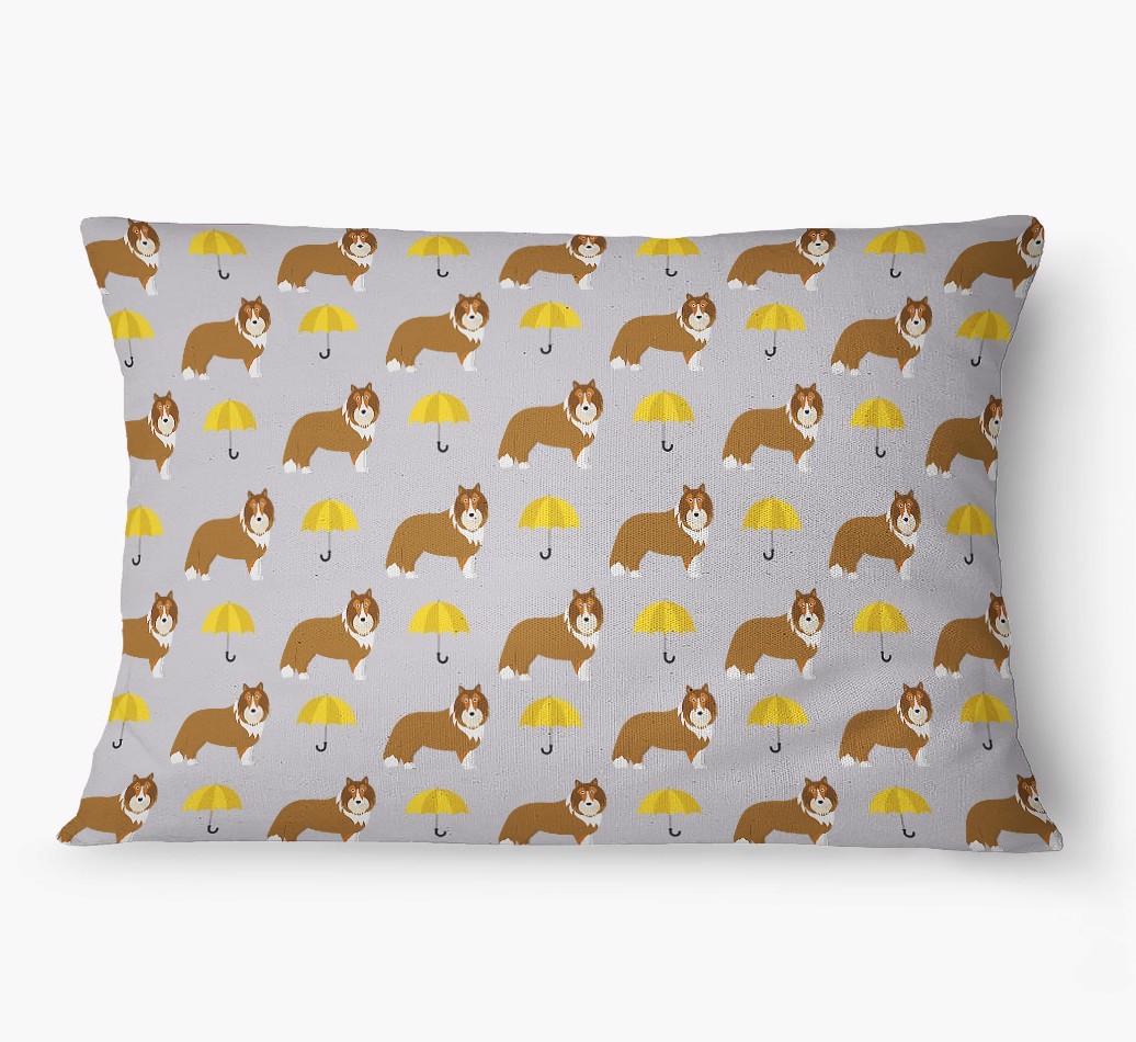 'Umbrella Pattern' - Personalized {breedFullName} Dog Bed