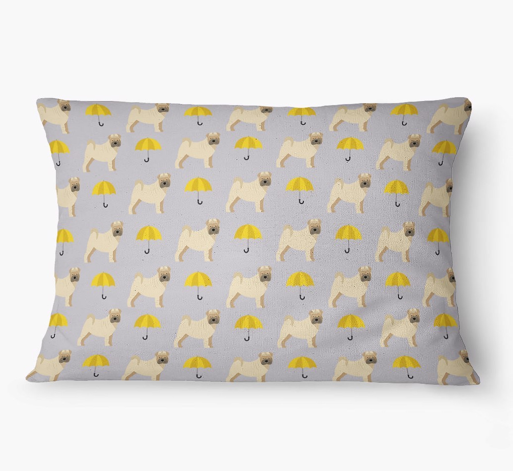 'Umbrella Pattern' - Personalized {breedFullName} Dog Bed