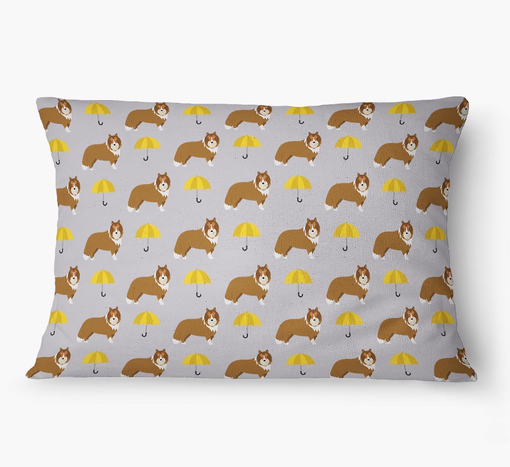 'Umbrella Pattern' - Personalized {breedFullName} Dog Bed