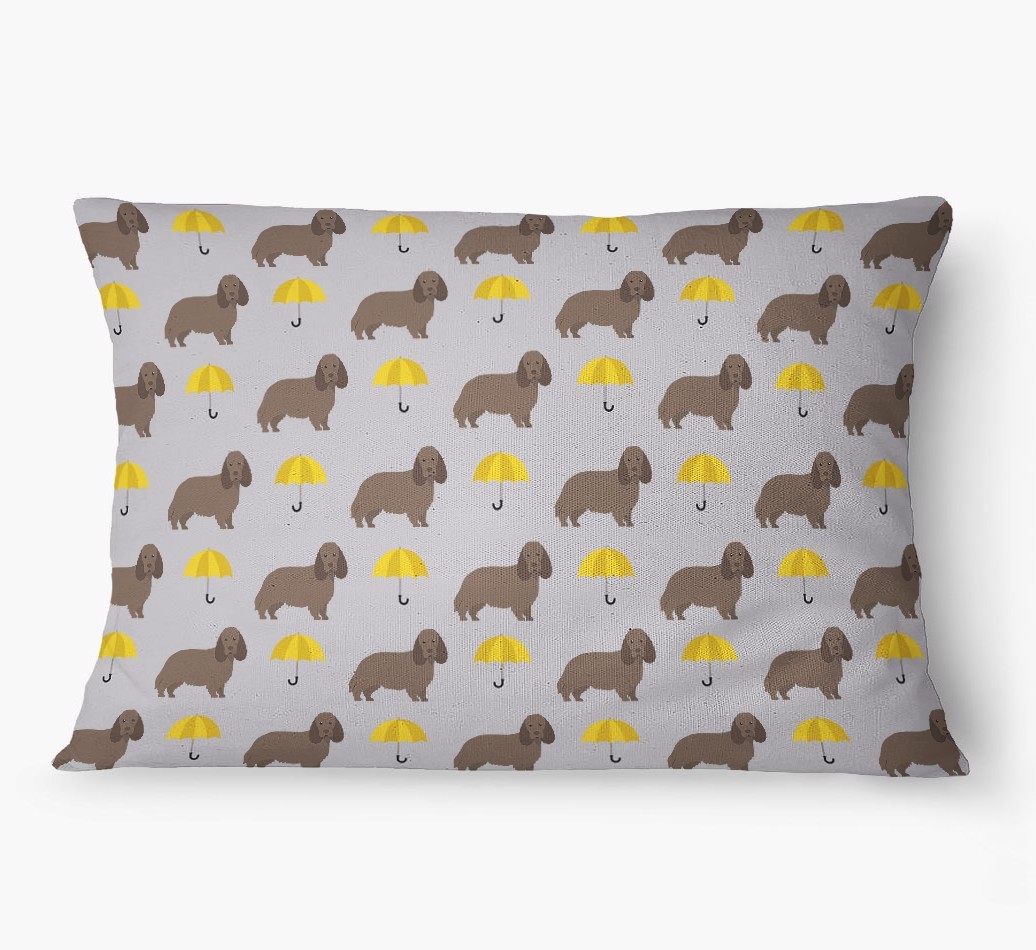 'Umbrella Pattern' - Personalized {breedFullName} Dog Bed