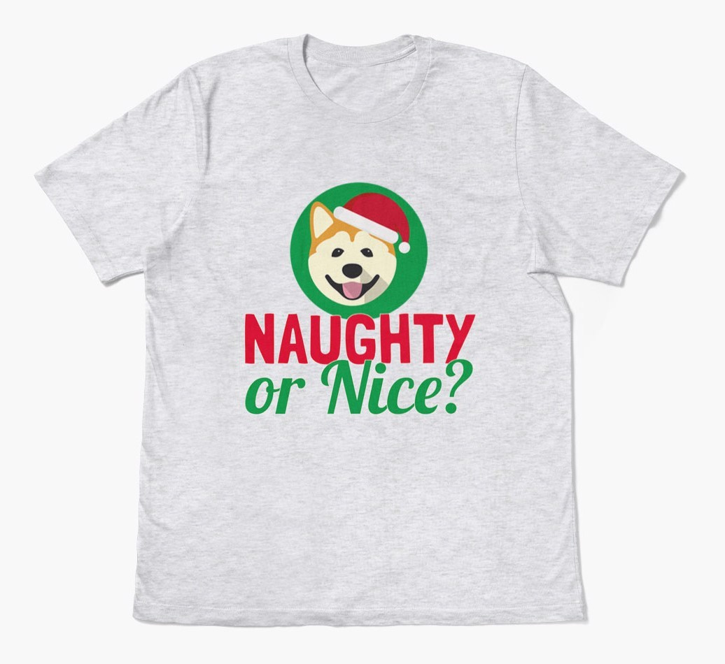'Naughty or Nice?' - Personalised {breedFullName} Adult T-Shirt