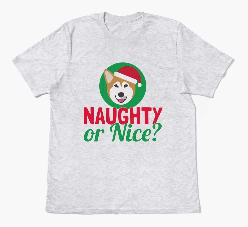 'Naughty or Nice?' - Personalized {breedFullName} Adult T-Shirt