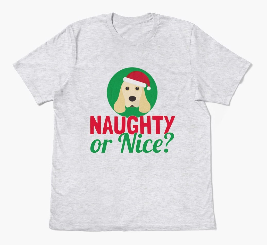 'Naughty or Nice?' - Personalized {breedFullName} Adult T-Shirt