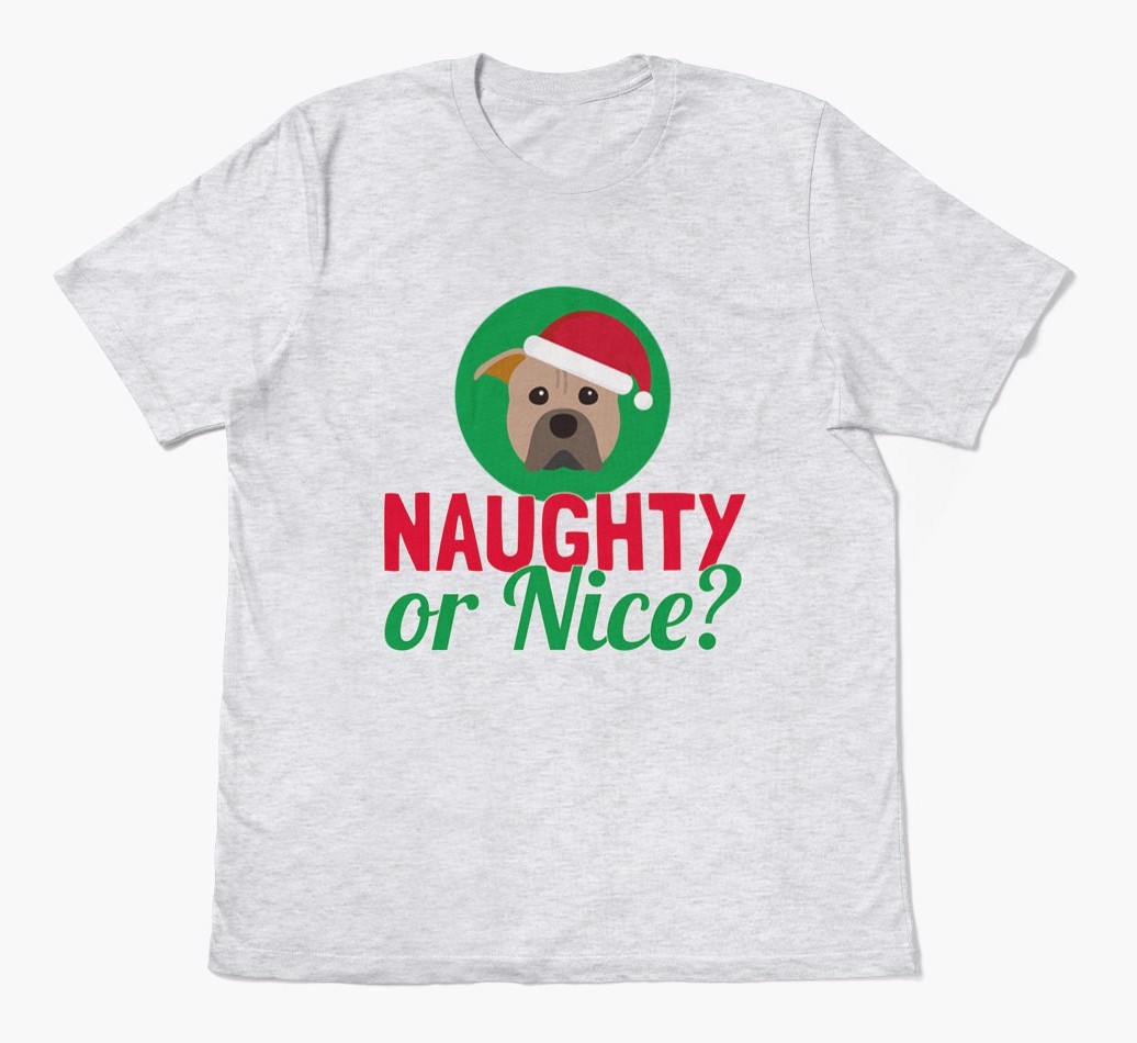 'Naughty or Nice?' - Personalised {breedFullName} Adult T-Shirt