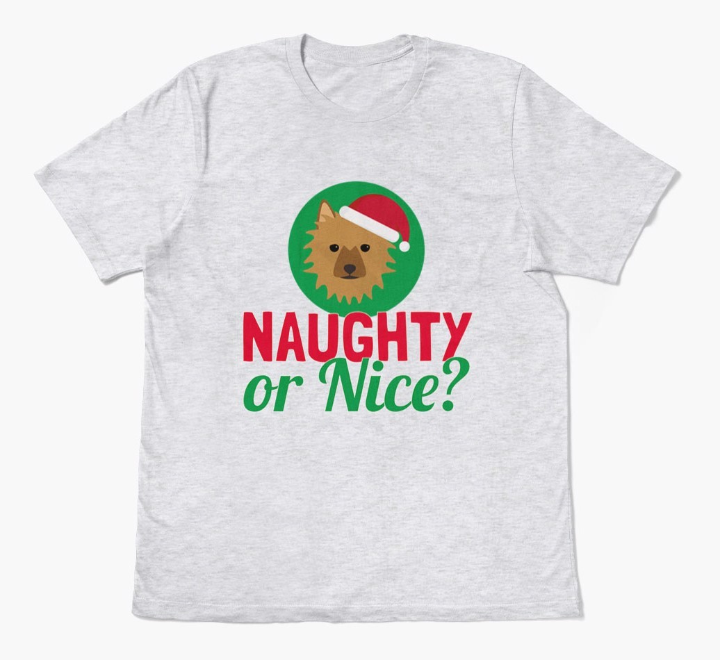 'Naughty or Nice?' - Personalized {breedFullName} Adult T-Shirt