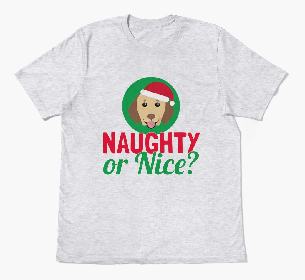 'Naughty or Nice?' - Personalized {breedFullName} Adult T-Shirt