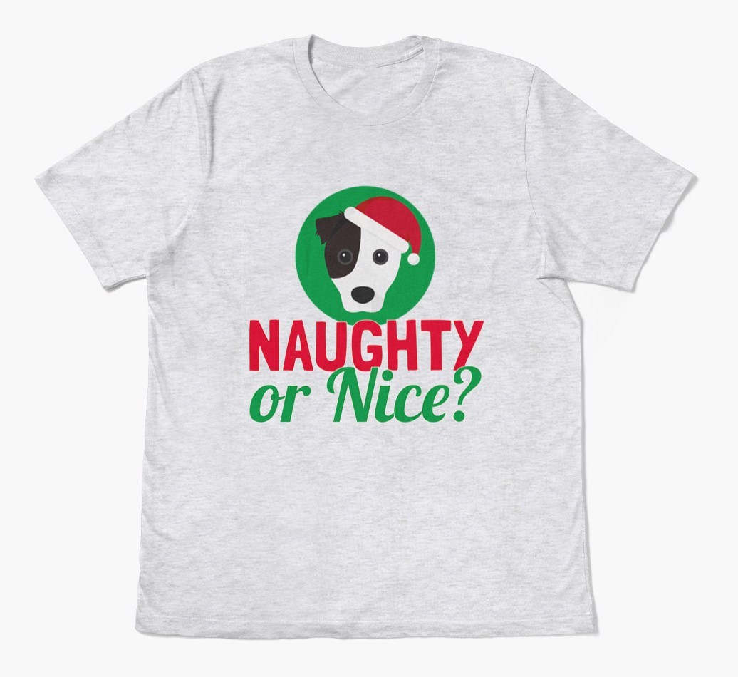 'Naughty or Nice?' - Personalized {breedFullName} Adult T-Shirt