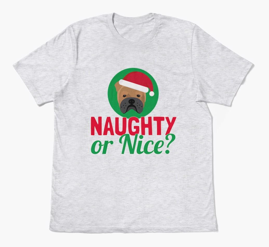 'Naughty or Nice?' - Personalized {breedFullName} Adult T-Shirt