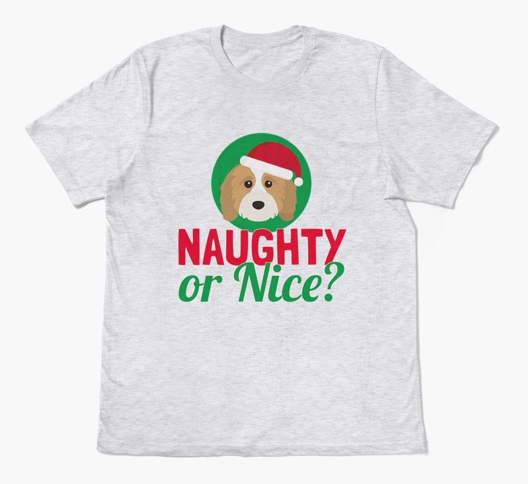 'Naughty or Nice?' - Personalized {breedFullName} Adult T-Shirt