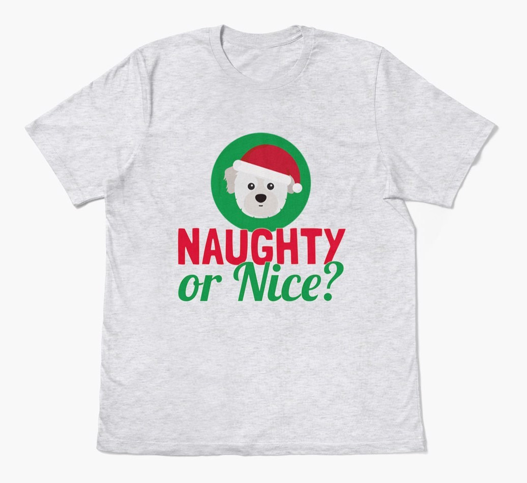 'Naughty or Nice?' - Personalised {breedFullName} Adult T-Shirt