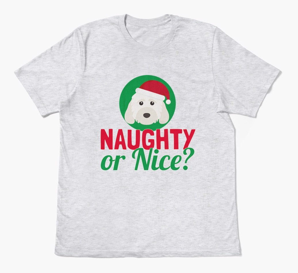 'Naughty or Nice?' - Personalized {breedFullName} Adult T-Shirt