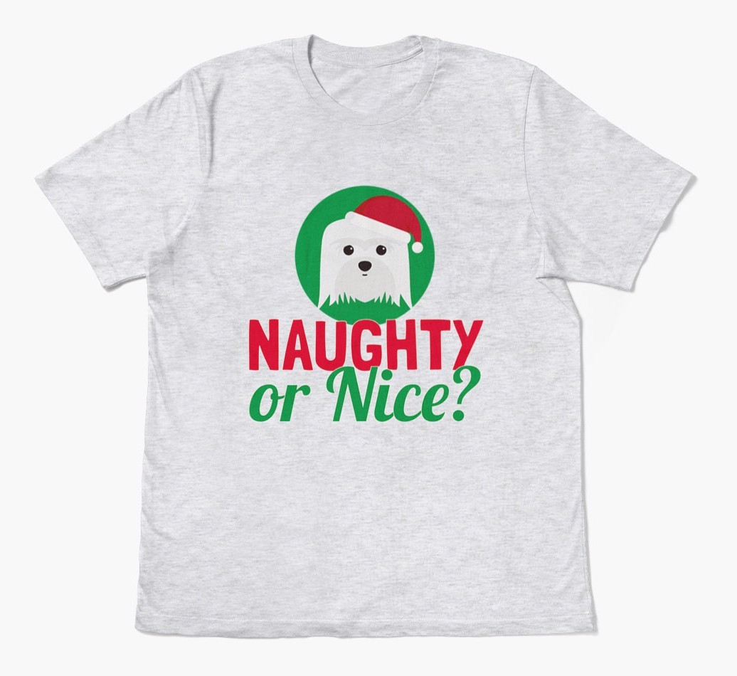 'Naughty or Nice?' - Personalised {breedFullName} Adult T-Shirt