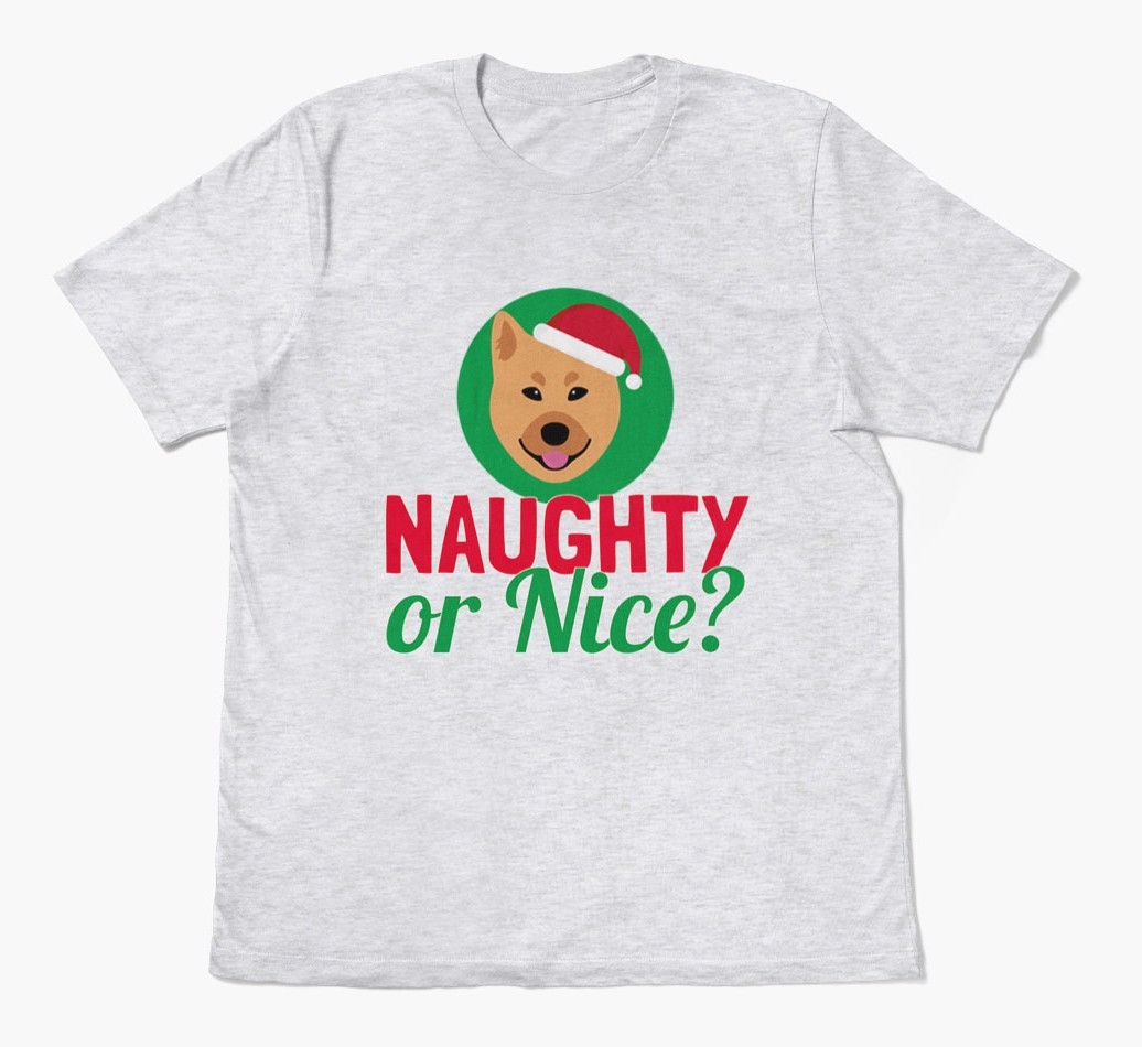 'Naughty or Nice?' - Personalized {breedFullName} Adult T-Shirt