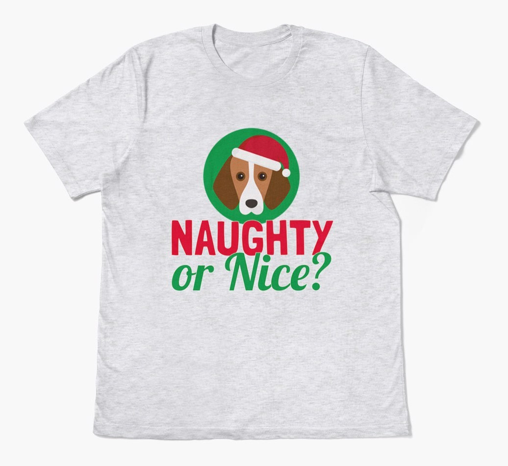 'Naughty or Nice?' - Personalized {breedFullName} Adult T-Shirt