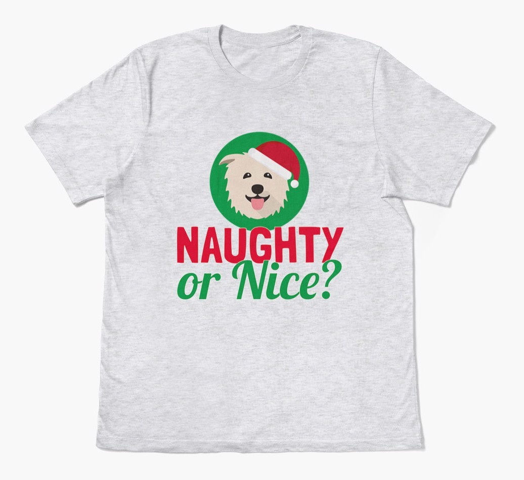 'Naughty or Nice?' - Personalised {breedFullName} Adult T-Shirt