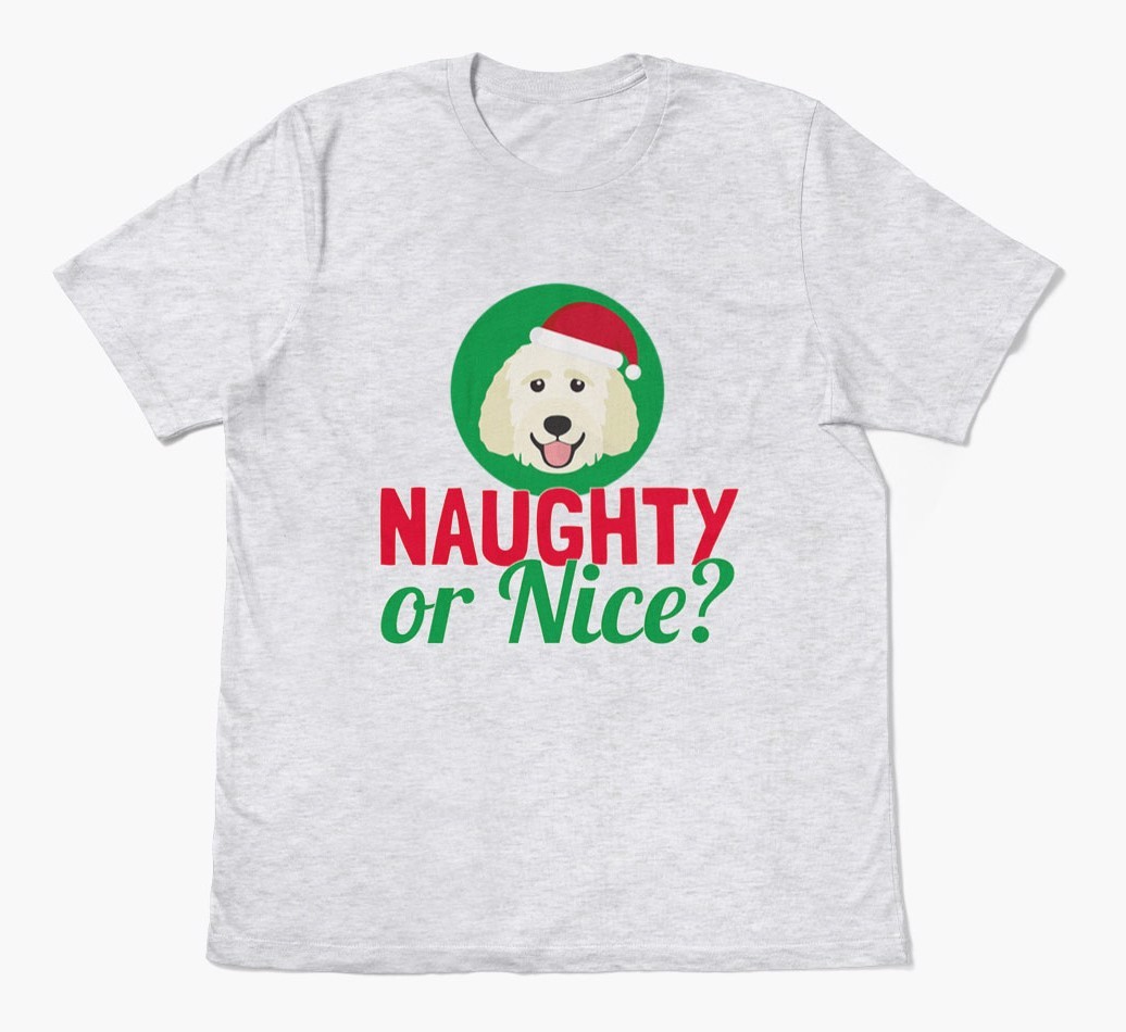 'Naughty or Nice?' - Personalized {breedFullName} Adult T-Shirt