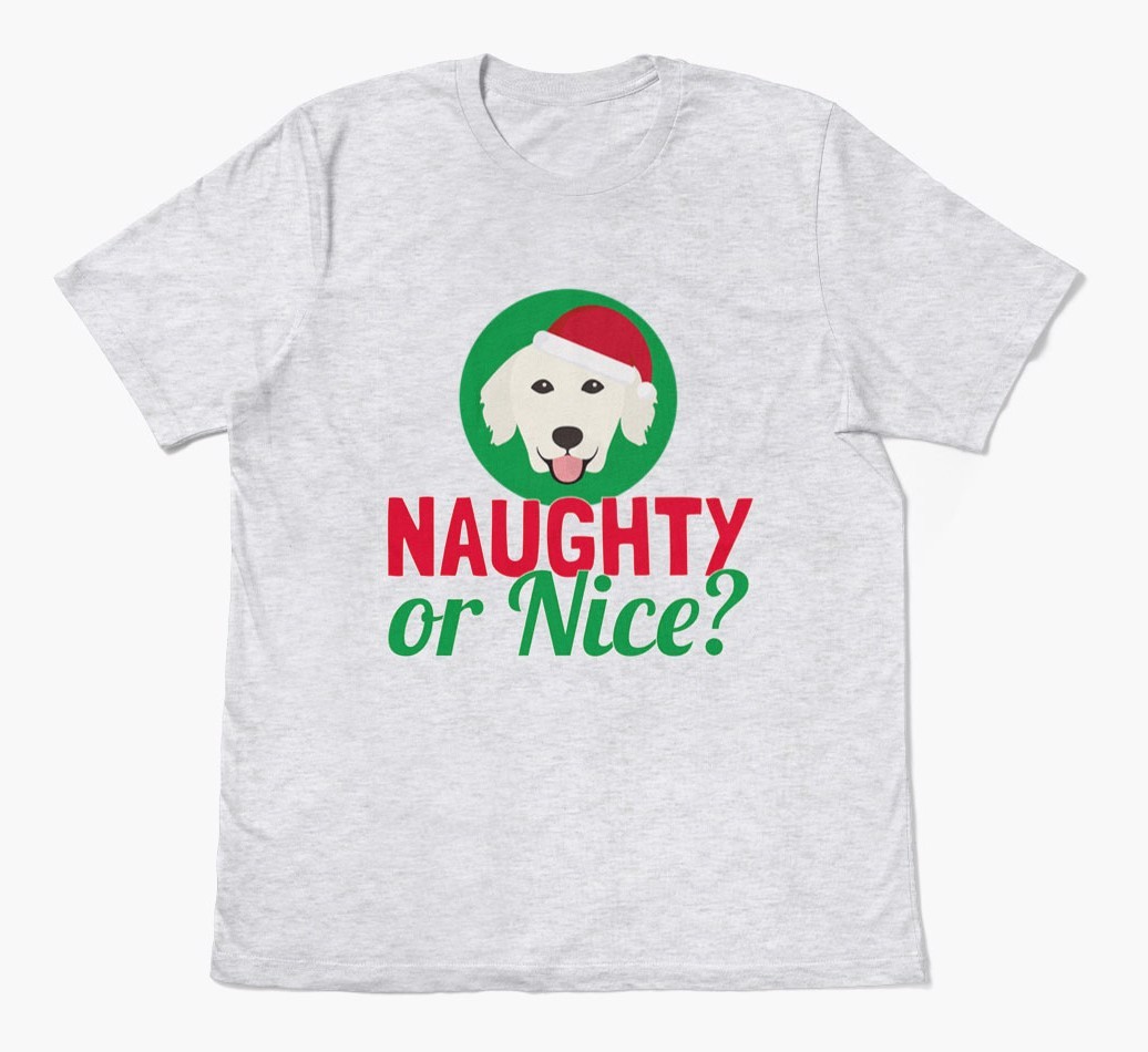 'Naughty or Nice?' - Personalized {breedFullName} Adult T-Shirt