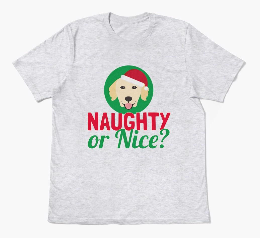 'Naughty or Nice?' - Personalized {breedFullName} Adult T-Shirt