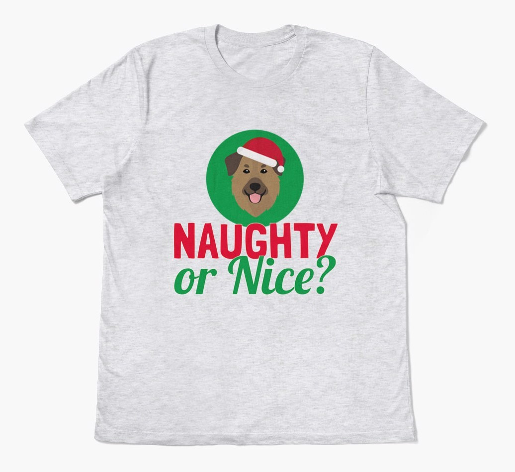 'Naughty or Nice?' - Personalized {breedFullName} Adult T-Shirt