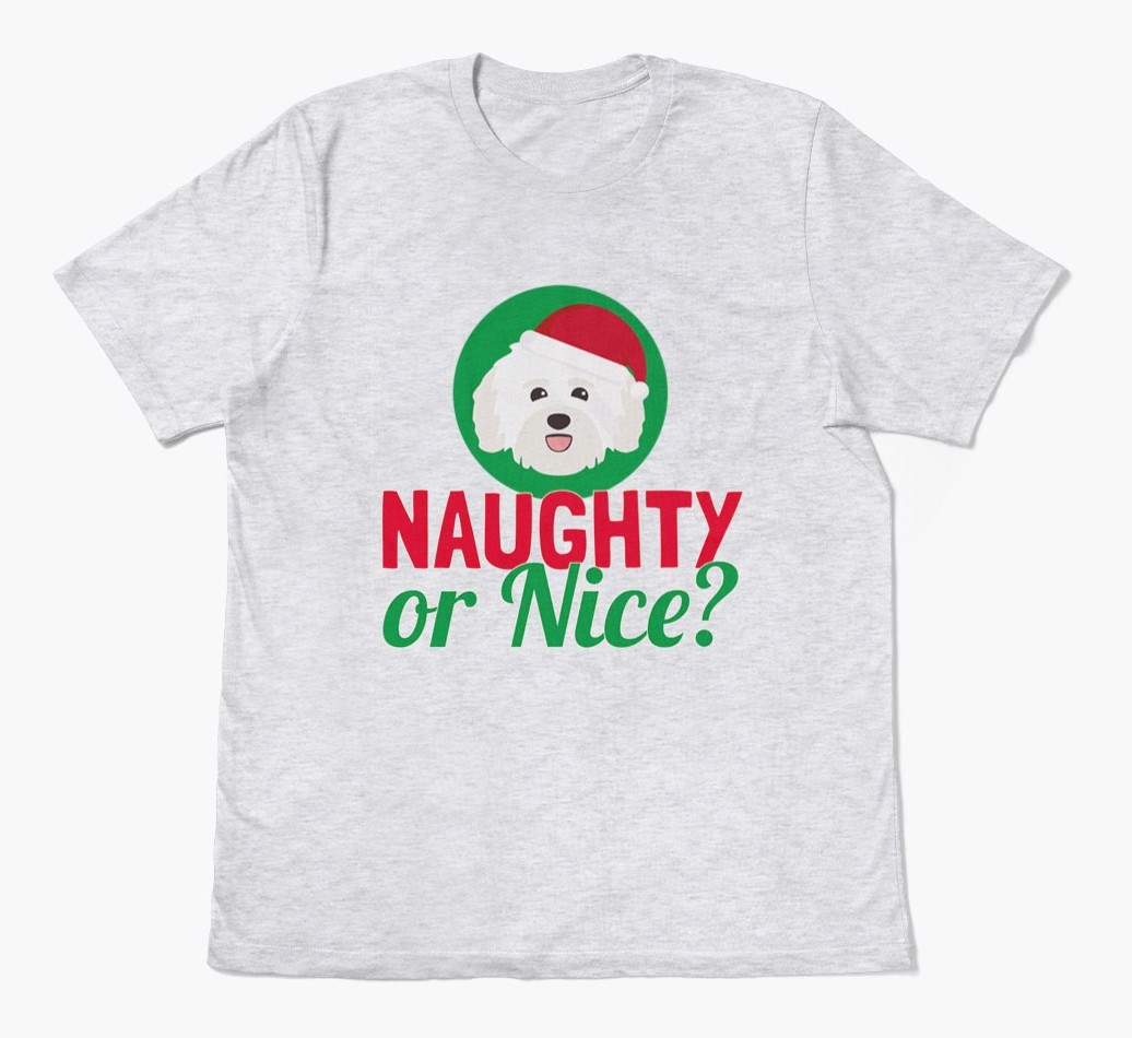 'Naughty or Nice?' - Personalized {breedFullName} Adult T-Shirt