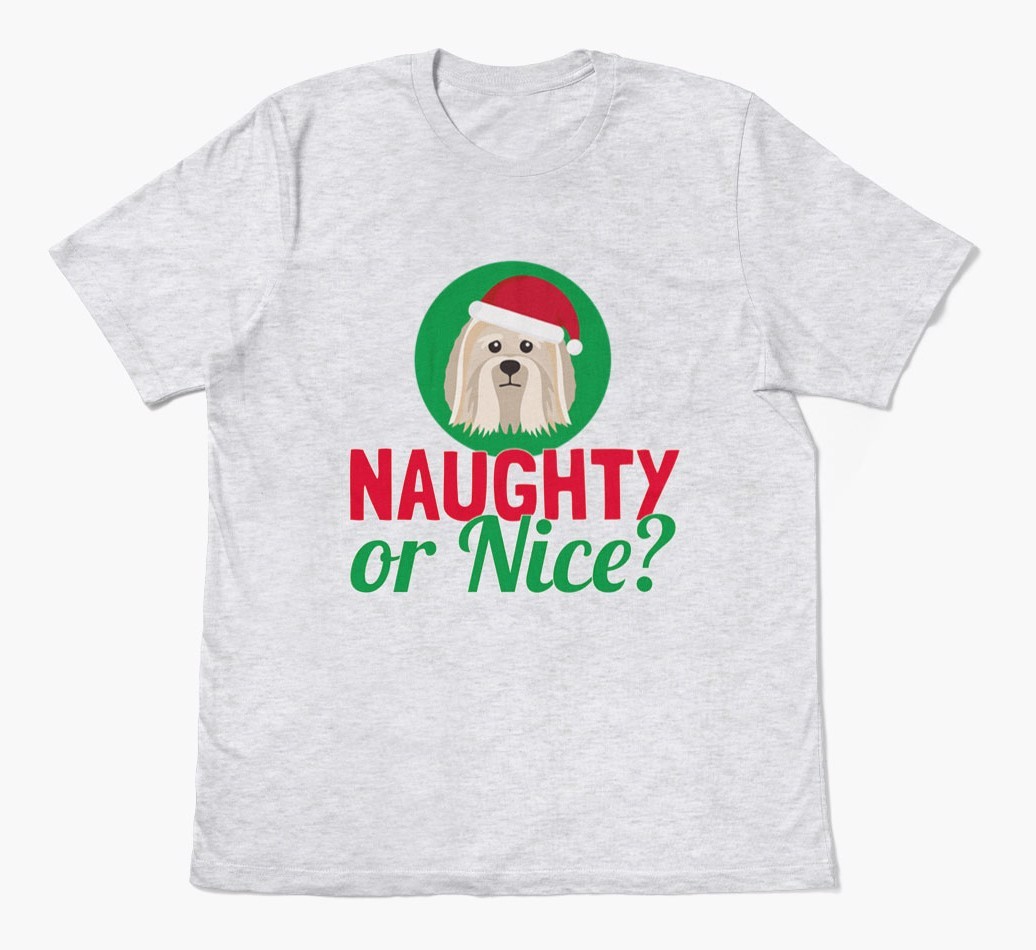 'Naughty or Nice?' - Personalized {breedFullName} Adult T-Shirt