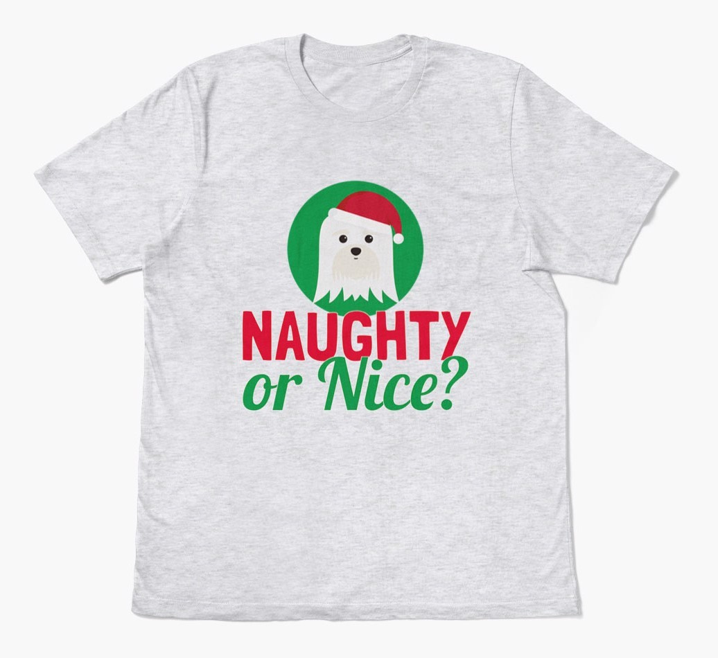 'Naughty or Nice?' - Personalized {breedFullName} Adult T-Shirt
