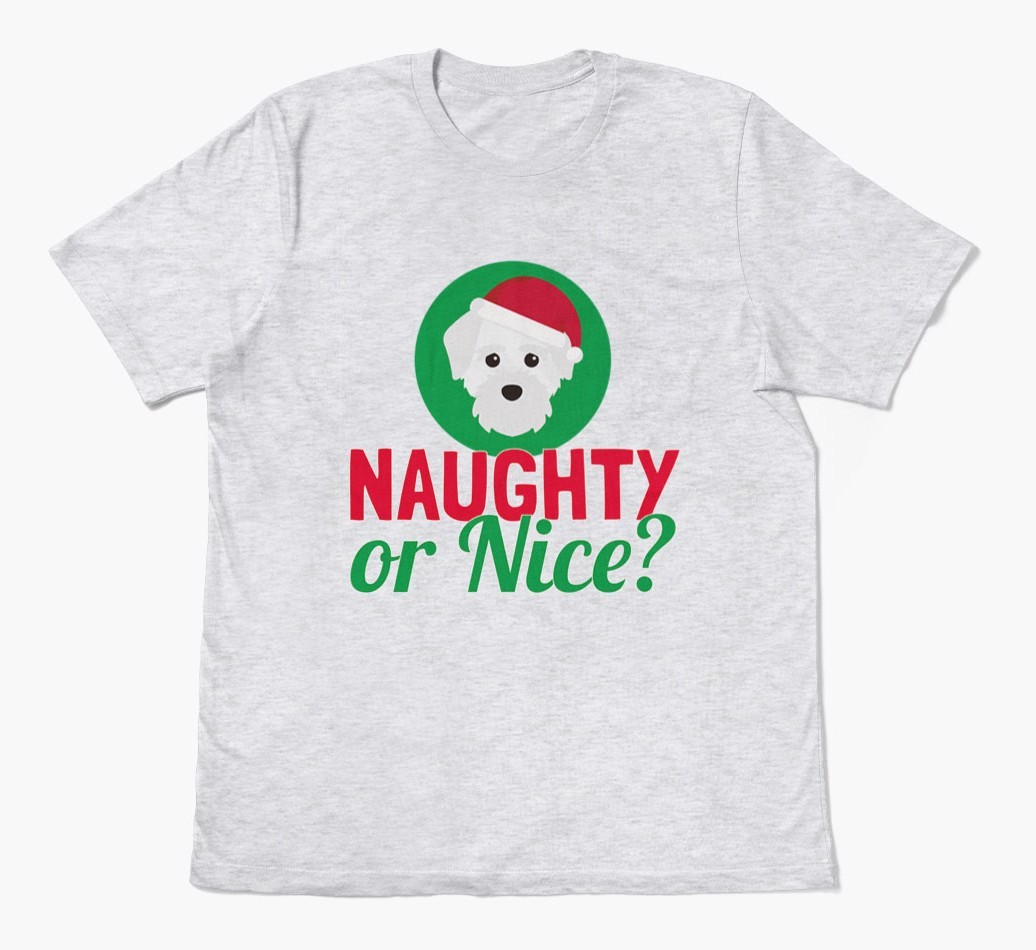 'Naughty or Nice?' - Personalized {breedFullName} Adult T-Shirt