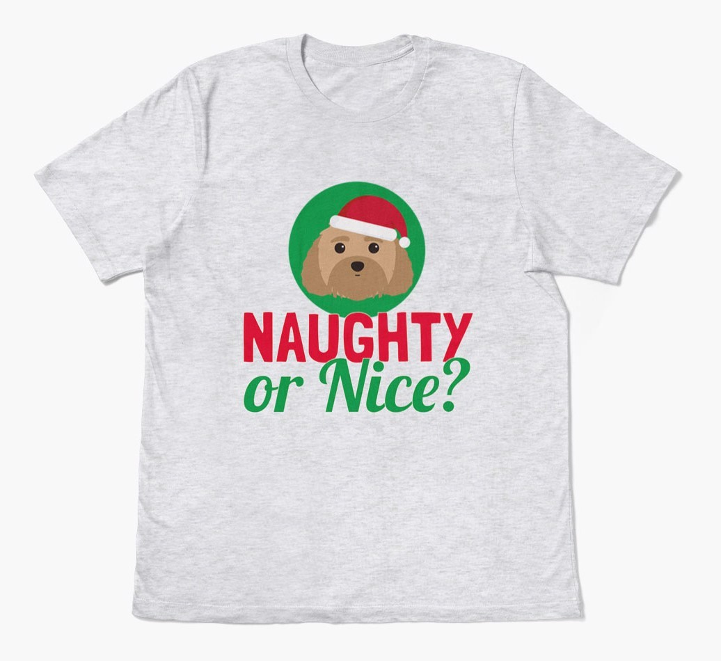 'Naughty or Nice?' - Personalized {breedFullName} Adult T-Shirt