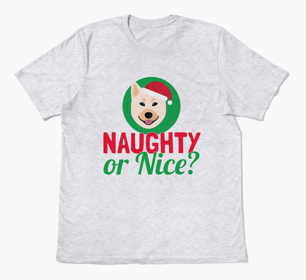 'Naughty or Nice?' - Personalized {breedFullName} Adult T-Shirt