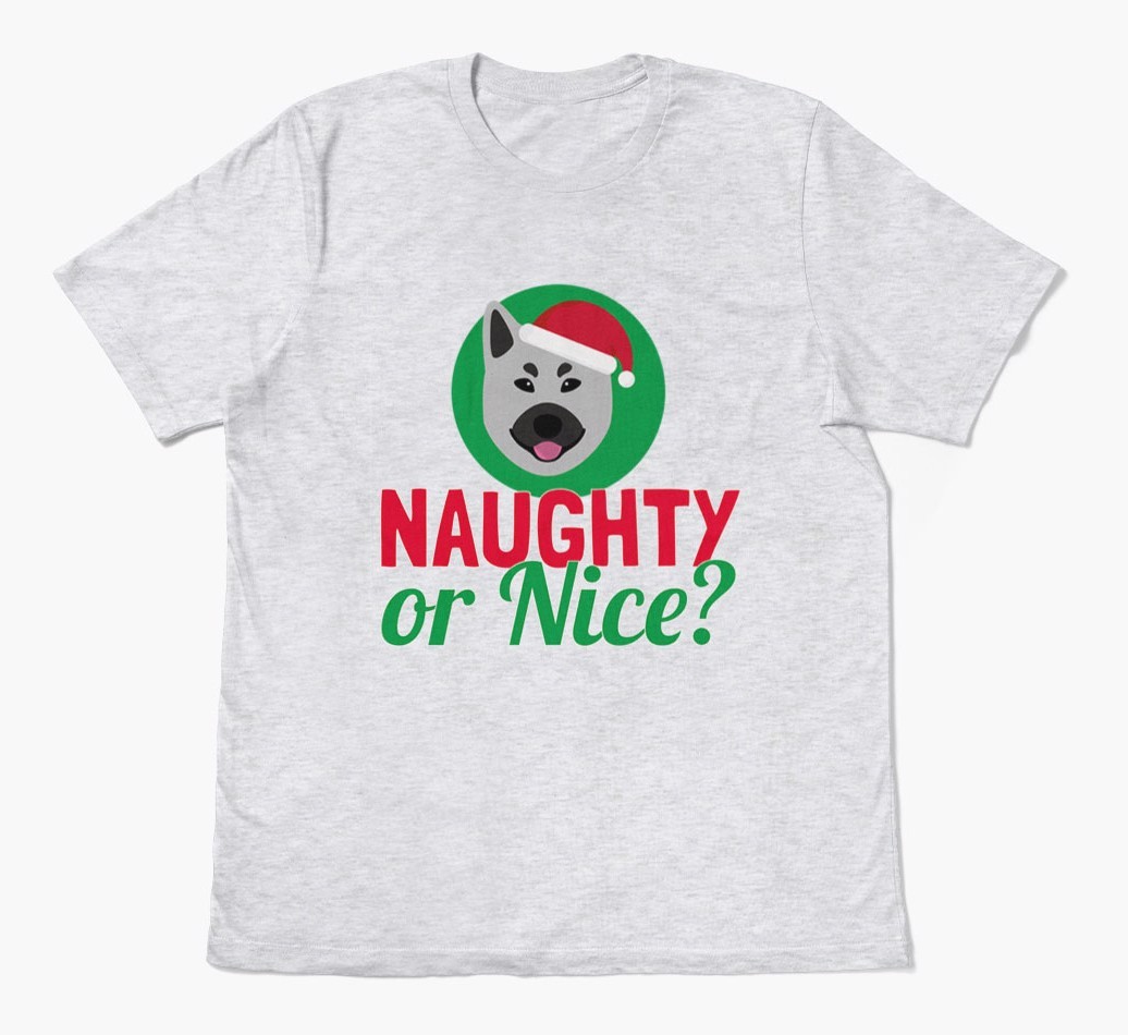 'Naughty or Nice?' - Personalised {breedFullName} Adult T-Shirt