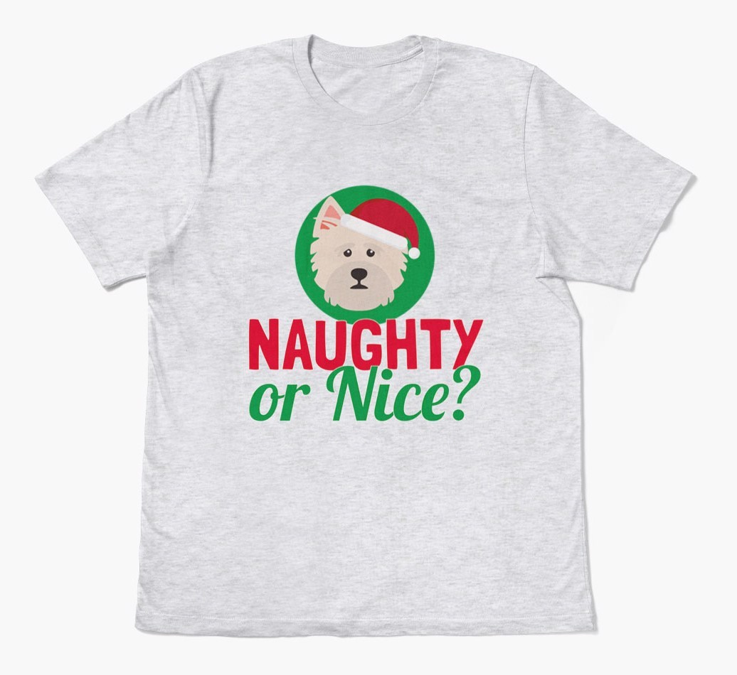 'Naughty or Nice?' - Personalized {breedFullName} Adult T-Shirt