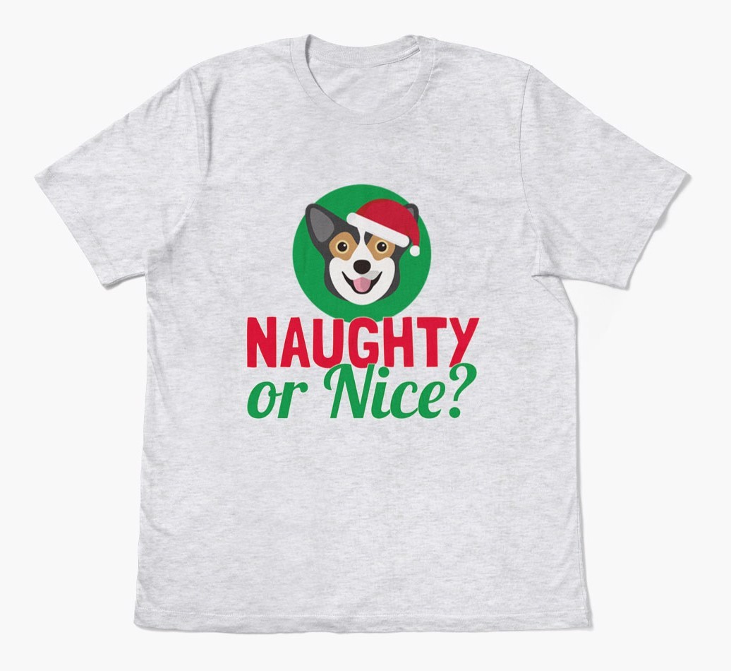 'Naughty or Nice?' - Personalized {breedFullName} Adult T-Shirt
