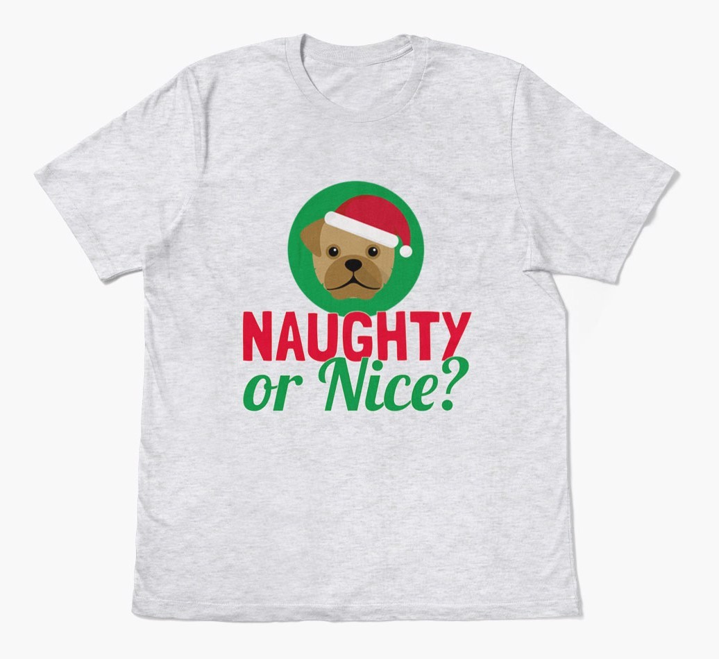 'Naughty or Nice?' - Personalized {breedFullName} Adult T-Shirt