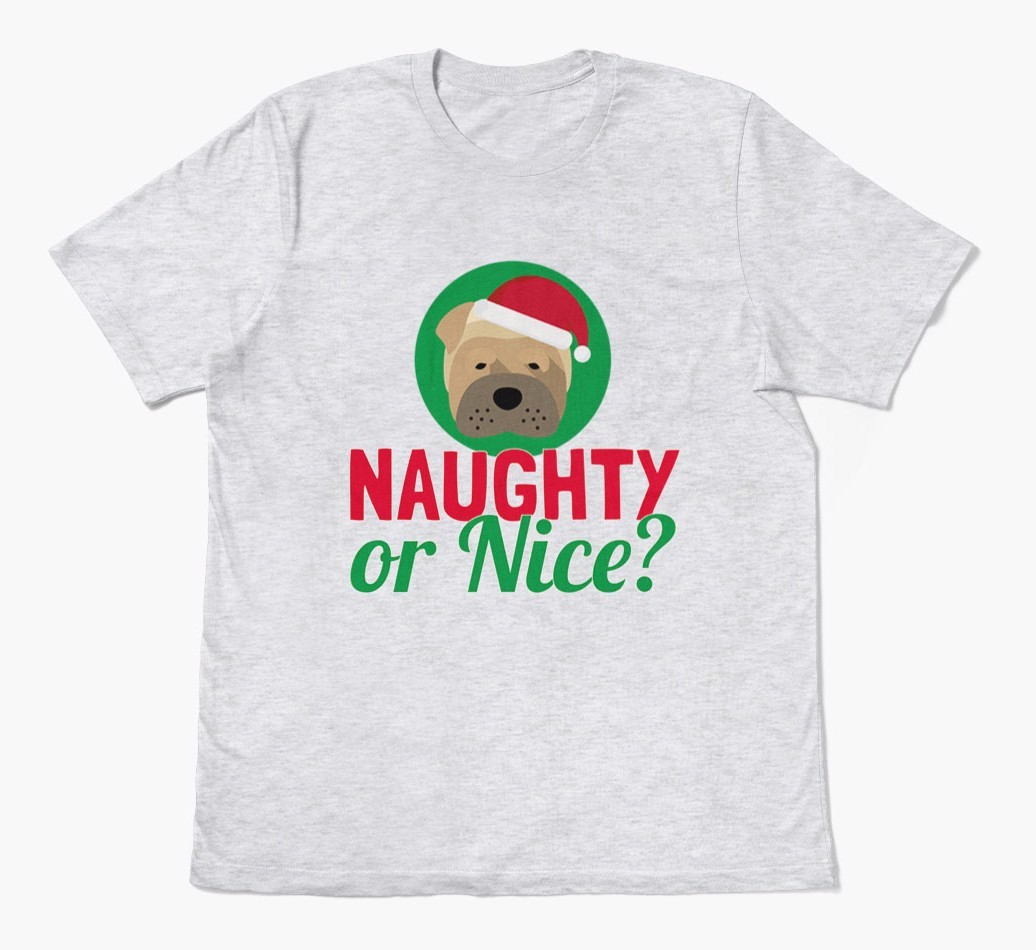 'Naughty or Nice?' - Personalised {breedFullName} Adult T-Shirt