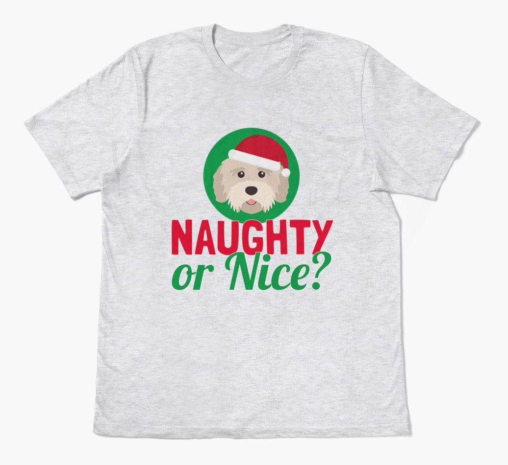 'Naughty or Nice?' - Personalised {breedFullName} Adult T-Shirt