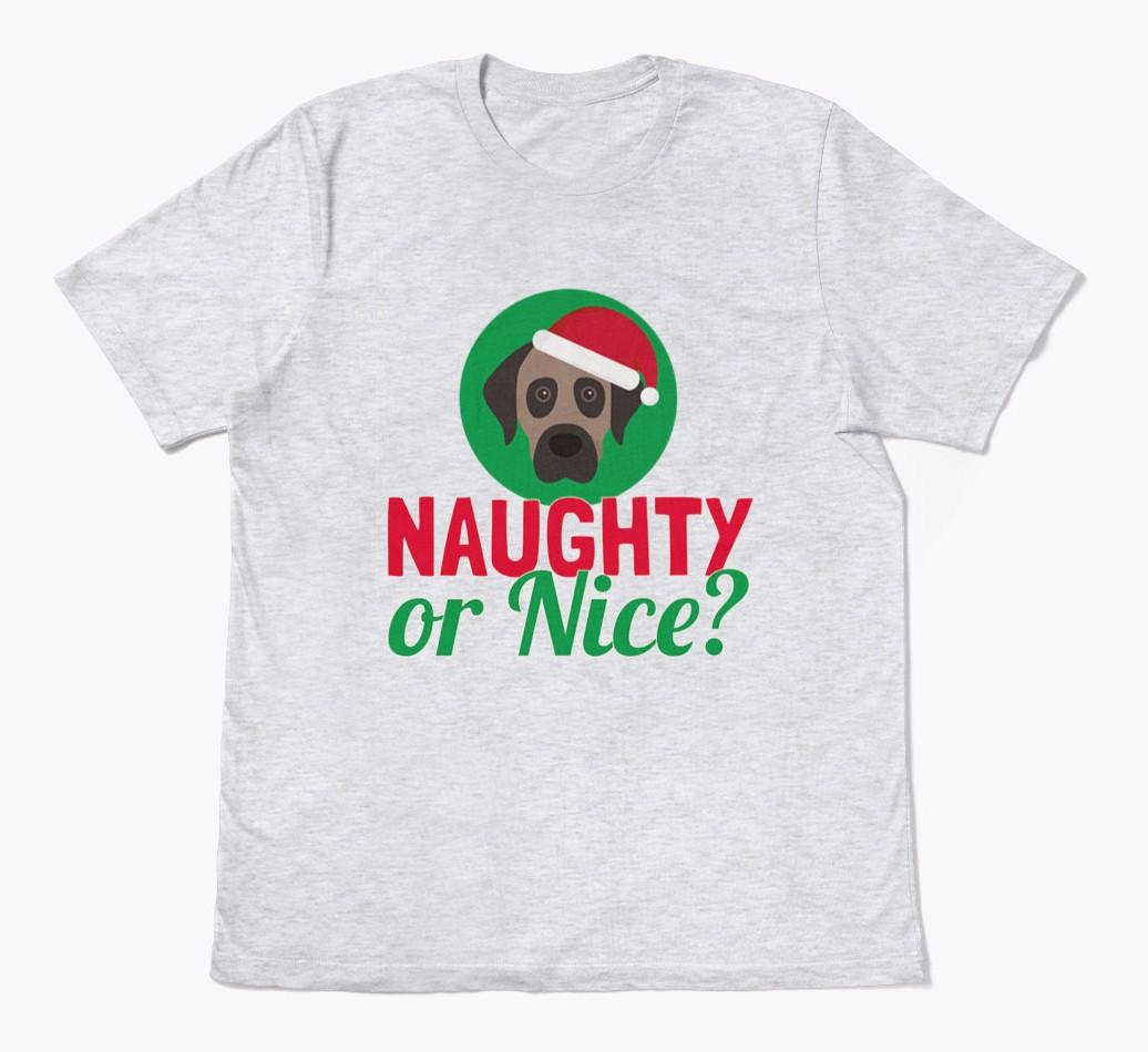 'Naughty or Nice?' - Personalized {breedFullName} Adult T-Shirt
