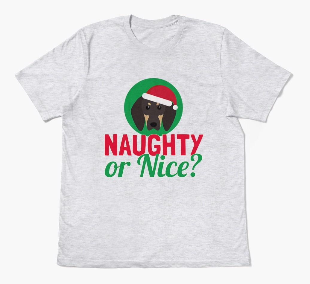 'Naughty or Nice?' - Personalized {breedFullName} Adult T-Shirt