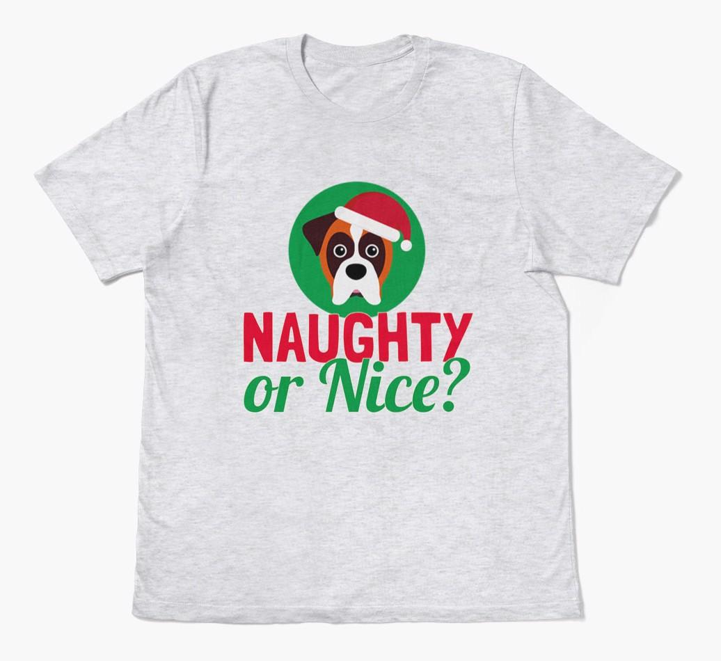'Naughty or Nice?' - Personalized {breedFullName} Adult T-Shirt