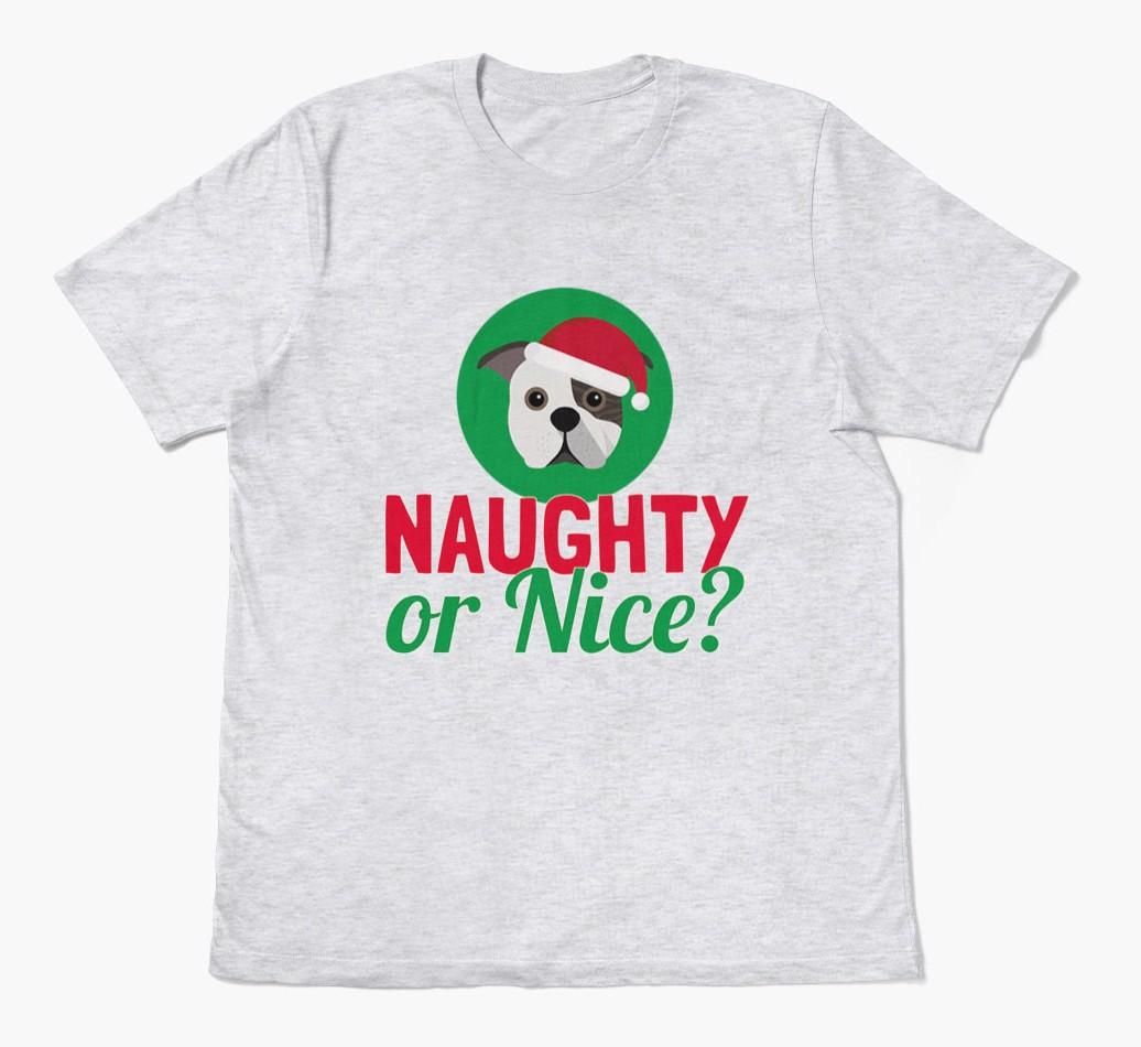 'Naughty or Nice?' - Personalized {breedFullName} Adult T-Shirt