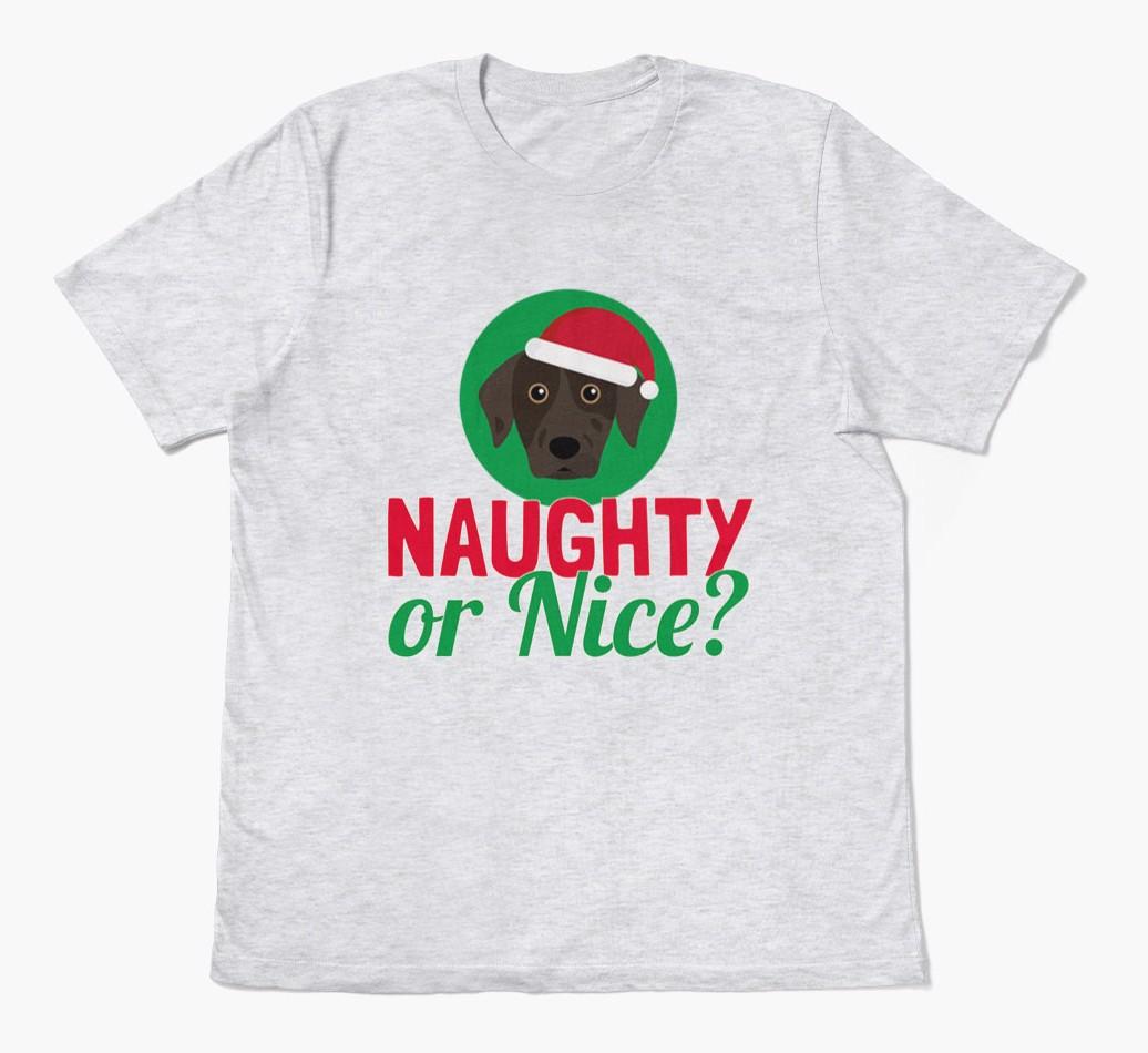 'Naughty or Nice?' - Personalized {breedFullName} Adult T-Shirt