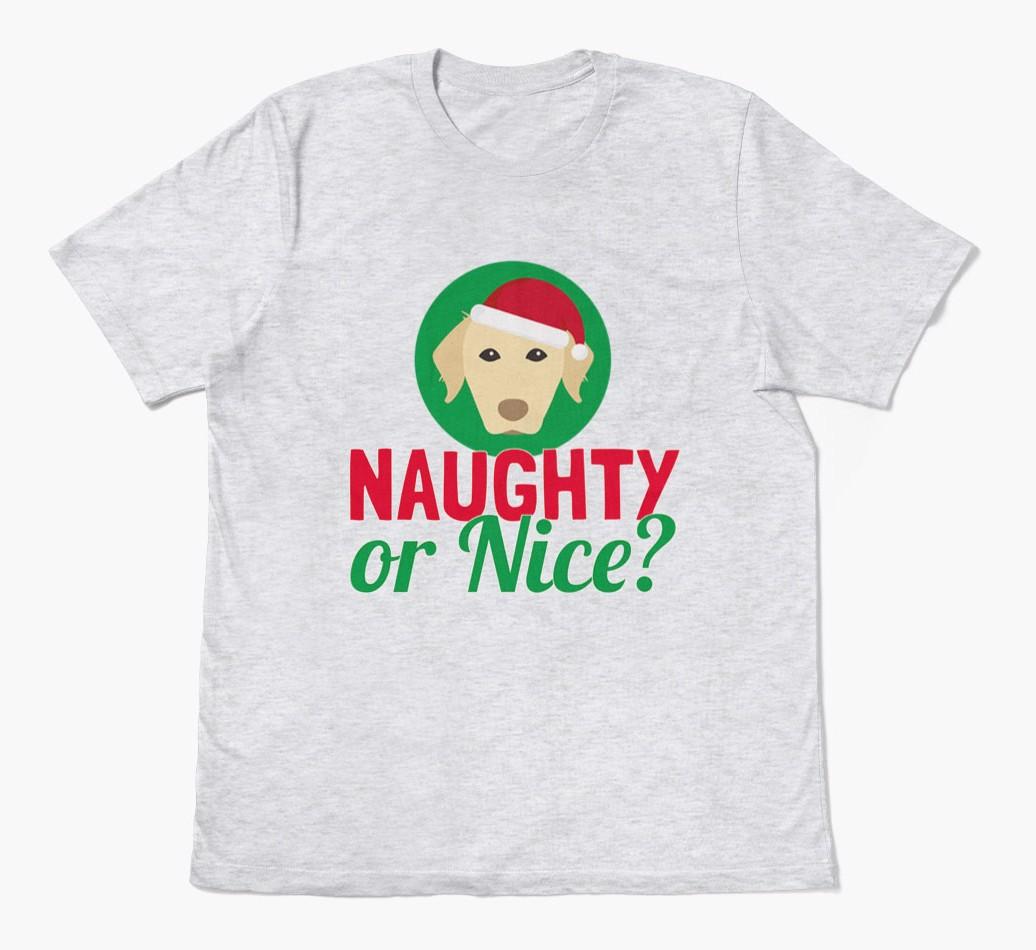 'Naughty or Nice?' - Personalized {breedFullName} Adult T-Shirt