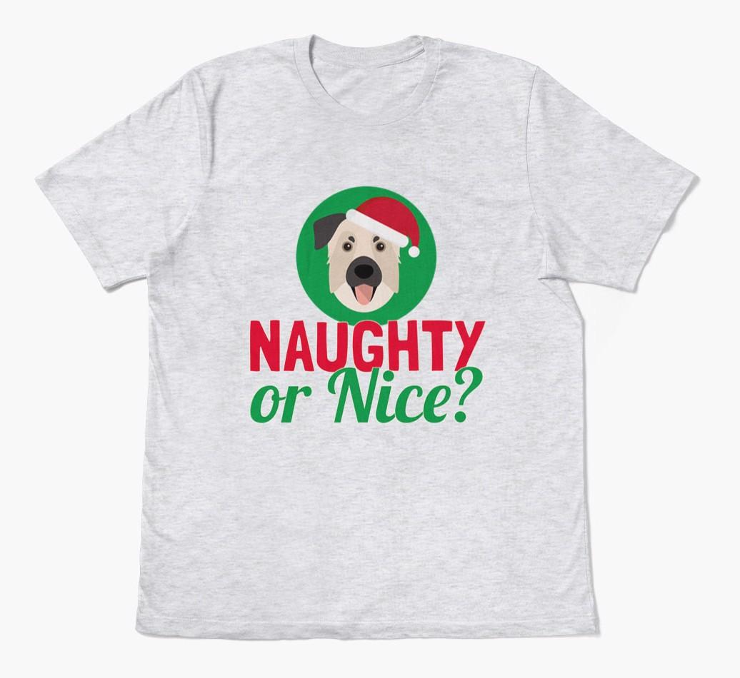 'Naughty or Nice?' - Personalized {breedFullName} Adult T-Shirt