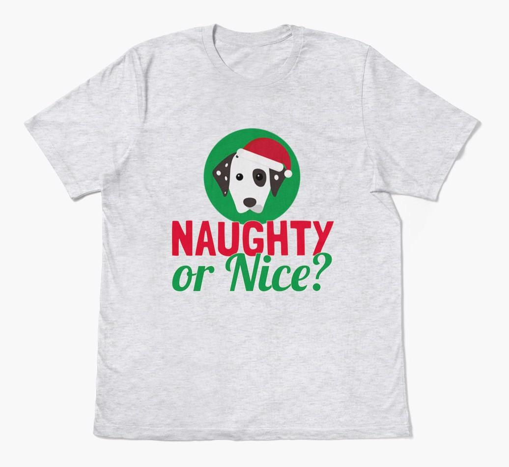 'Naughty or Nice?' - Personalized {breedFullName} Adult T-Shirt