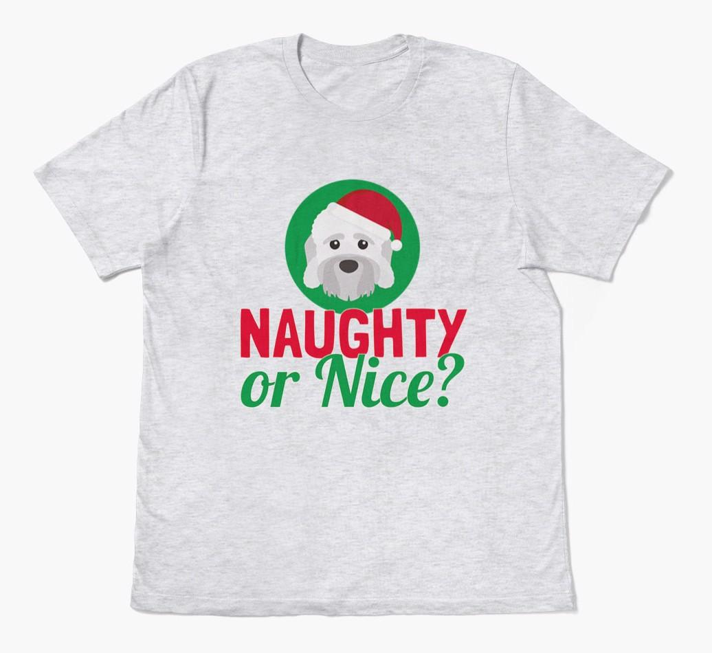 'Naughty or Nice?' - Personalized {breedFullName} Adult T-Shirt