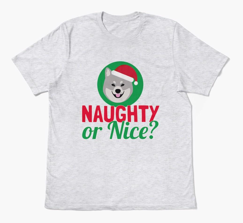 'Naughty or Nice?' - Personalized {breedFullName} Adult T-Shirt