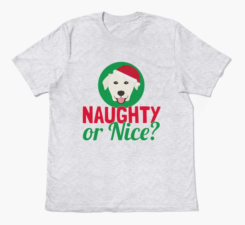'Naughty or Nice?' - Personalized {breedFullName} Adult T-Shirt