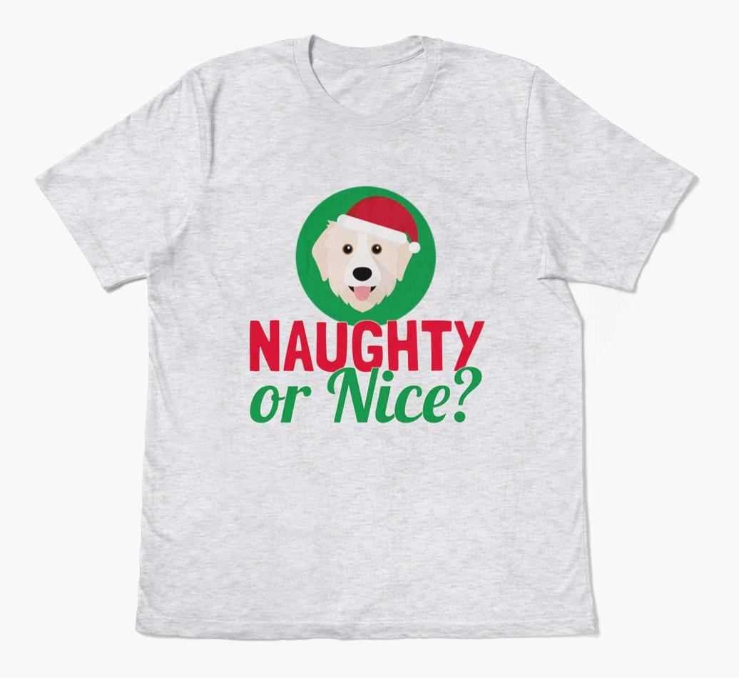 'Naughty or Nice?' - Personalized {breedFullName} Adult T-Shirt
