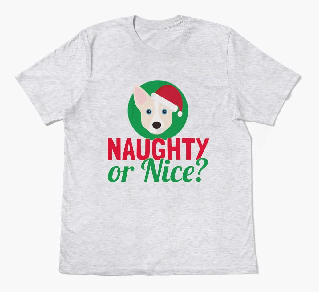 'Naughty or Nice?' - Personalized {breedFullName} Adult T-Shirt